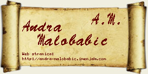 Andra Malobabić vizit kartica
